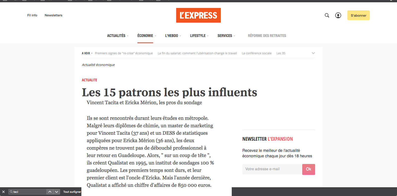 Les 15 patrons les plus influents
